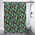 Psychedelic Hawaiian Flower Print Premium Shower Curtain