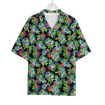 Psychedelic Hawaiian Flower Print Rayon Hawaiian Shirt