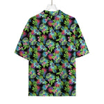 Psychedelic Hawaiian Flower Print Rayon Hawaiian Shirt