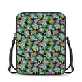 Psychedelic Hawaiian Flower Print Rectangular Crossbody Bag