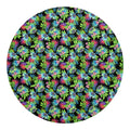 Psychedelic Hawaiian Flower Print Round Blanket