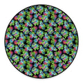 Psychedelic Hawaiian Flower Print Round Floor Mat