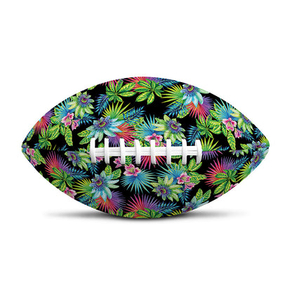 Psychedelic Hawaiian Flower Print Rugby Ball