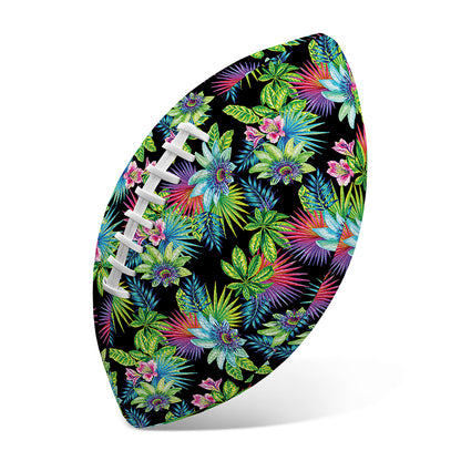 Psychedelic Hawaiian Flower Print Rugby Ball
