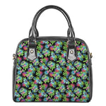 Psychedelic Hawaiian Flower Print Shoulder Handbag