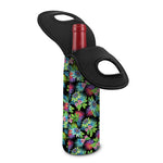 Psychedelic Hawaiian Flower Print Single Neoprene Wine Tote