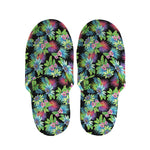 Psychedelic Hawaiian Flower Print Slippers