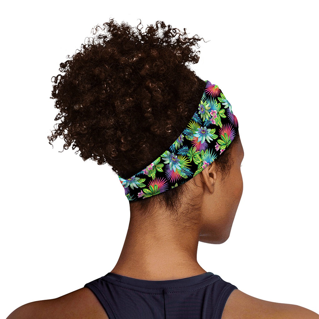Psychedelic Hawaiian Flower Print Sports Headband