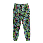 Psychedelic Hawaiian Flower Print Sweatpants