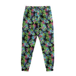 Psychedelic Hawaiian Flower Print Sweatpants