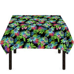 Psychedelic Hawaiian Flower Print Tablecloth