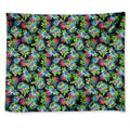 Psychedelic Hawaiian Flower Print Tapestry
