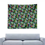 Psychedelic Hawaiian Flower Print Tapestry