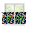 Psychedelic Hawaiian Flower Print Tier Curtains
