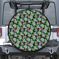 Psychedelic Hawaiian Flower Print Tire Cover