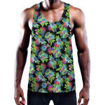 Psychedelic Hawaiian Flower Print Training Tank Top