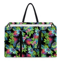 Psychedelic Hawaiian Flower Print Utility Tote Bag