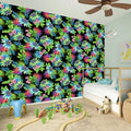 Psychedelic Hawaiian Flower Print Wall Sticker