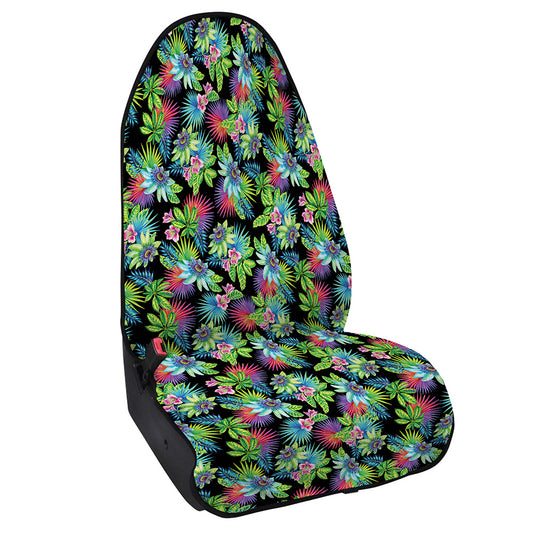 Psychedelic Hawaiian Flower Print Waterproof Car Seat Cover
