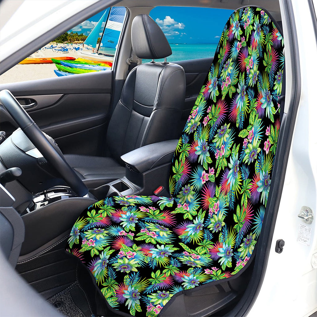 Psychedelic Hawaiian Flower Print Waterproof Car Seat Cover