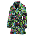 Psychedelic Hawaiian Flower Print Women's Bathrobe