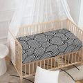 Psychedelic Heart Pattern Print Baby Crib Sheet