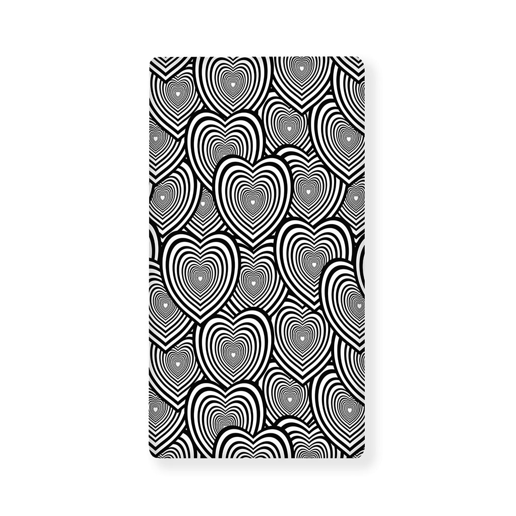 Psychedelic Heart Pattern Print Baby Crib Sheet