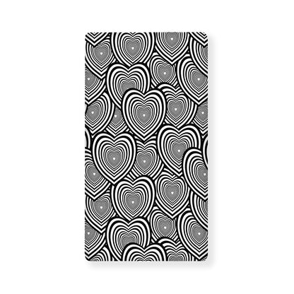 Psychedelic Heart Pattern Print Baby Crib Sheet