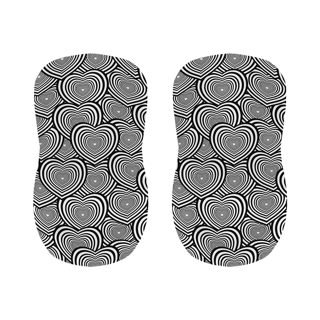 Psychedelic Heart Pattern Print Bar Stool Covers