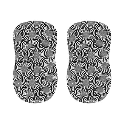 Psychedelic Heart Pattern Print Bar Stool Covers