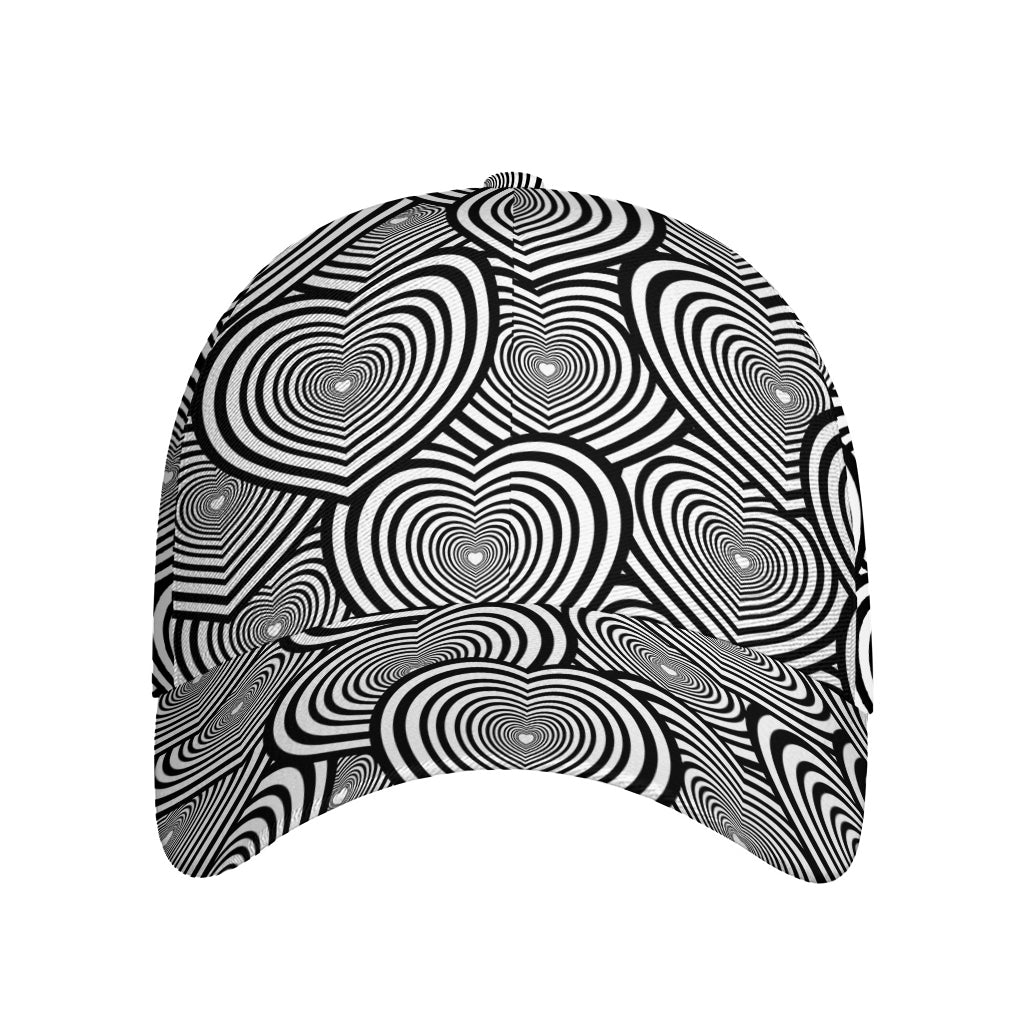 Psychedelic Heart Pattern Print Baseball Cap