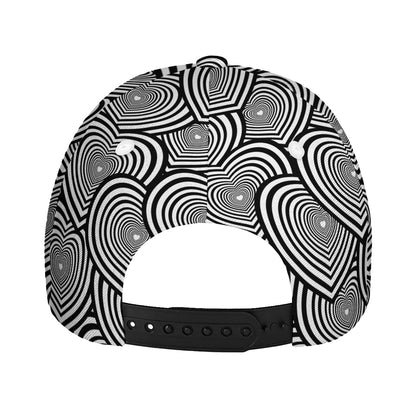 Psychedelic Heart Pattern Print Baseball Cap