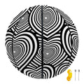 Psychedelic Heart Pattern Print Basketball