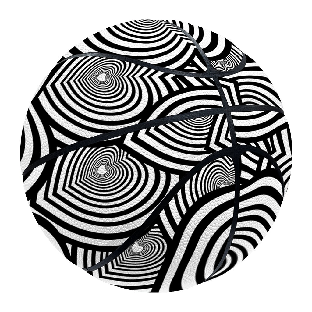 Psychedelic Heart Pattern Print Basketball