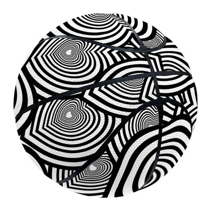 Psychedelic Heart Pattern Print Basketball
