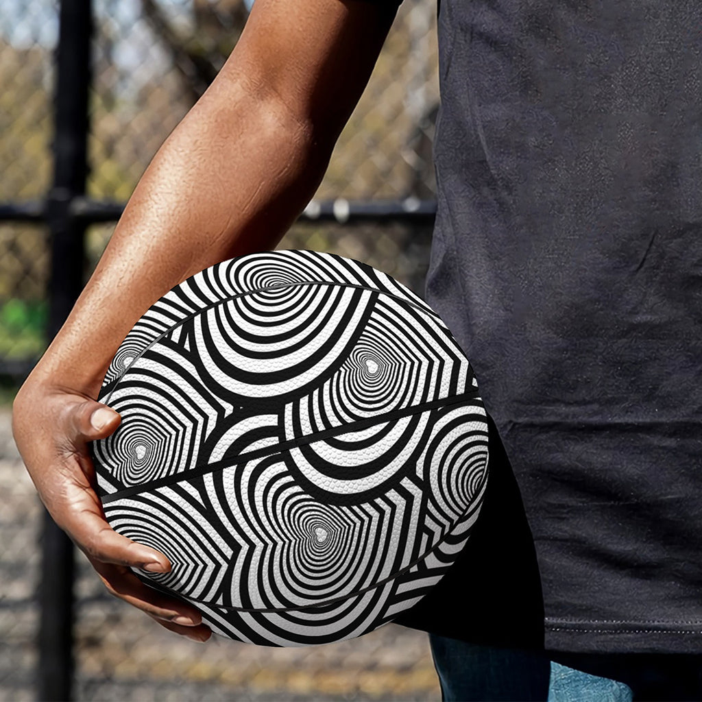 Psychedelic Heart Pattern Print Basketball
