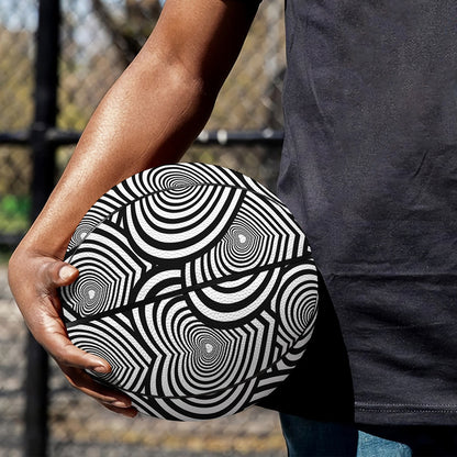 Psychedelic Heart Pattern Print Basketball