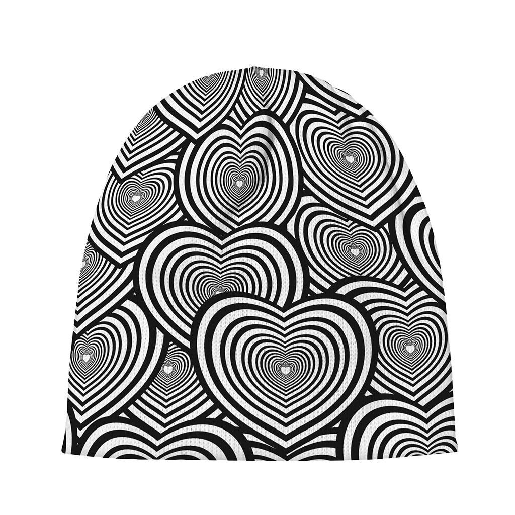 Psychedelic Heart Pattern Print Beanie