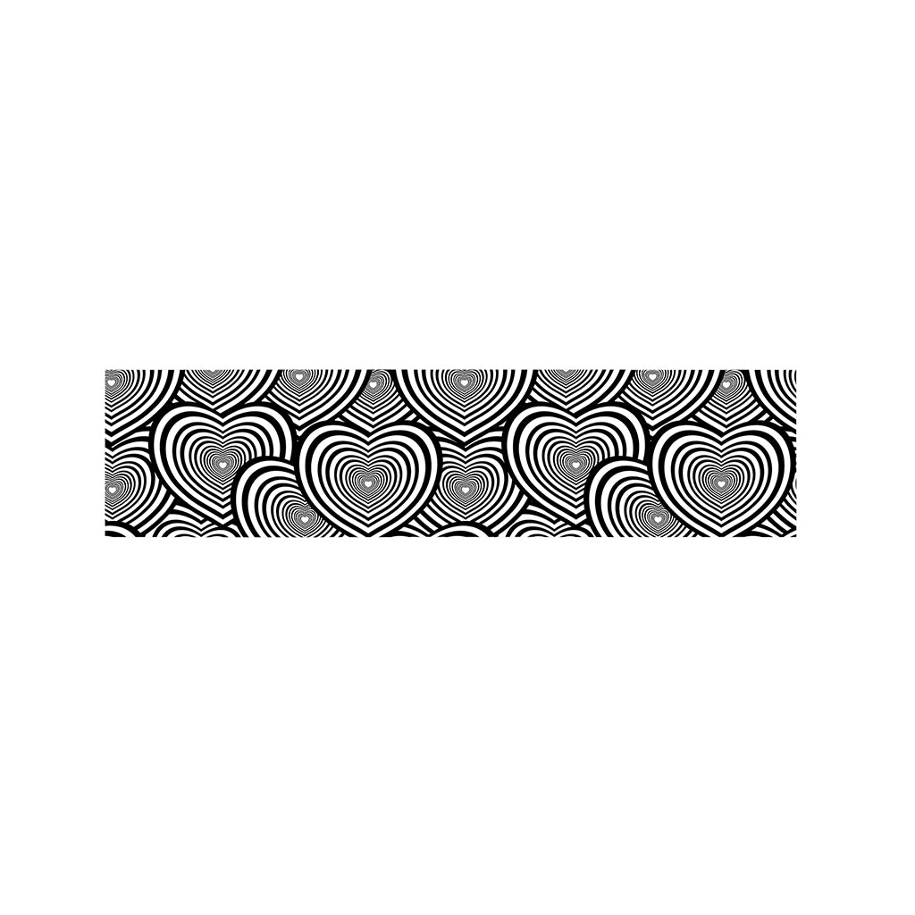 Psychedelic Heart Pattern Print Bed Runner