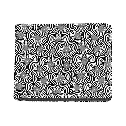 Psychedelic Heart Pattern Print Bifold Wallet