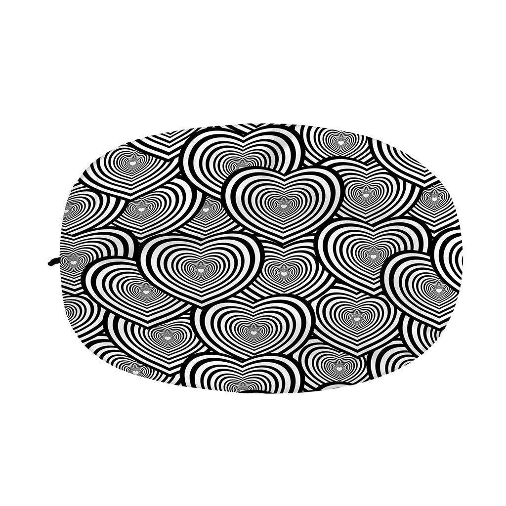 Psychedelic Heart Pattern Print Car Side Mirror Covers
