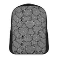 Psychedelic Heart Pattern Print Casual Backpack
