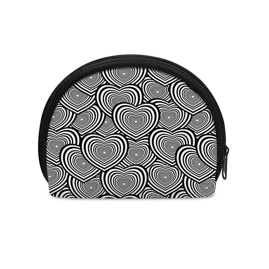 Psychedelic Heart Pattern Print Coin Purse
