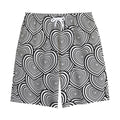 Psychedelic Heart Pattern Print Cotton Shorts
