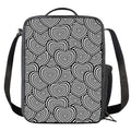 Psychedelic Heart Pattern Print Crossbody Lunch Bag