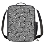 Psychedelic Heart Pattern Print Crossbody Lunch Bag