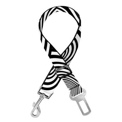 Psychedelic Heart Pattern Print Dog Seat Belt