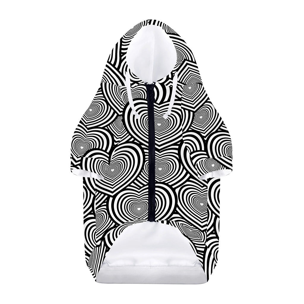 Psychedelic Heart Pattern Print Dog Zip Up Hoodie