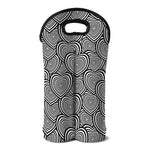 Psychedelic Heart Pattern Print Double Neoprene Wine Tote
