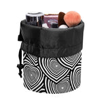 Psychedelic Heart Pattern Print Drawstring Makeup Bag